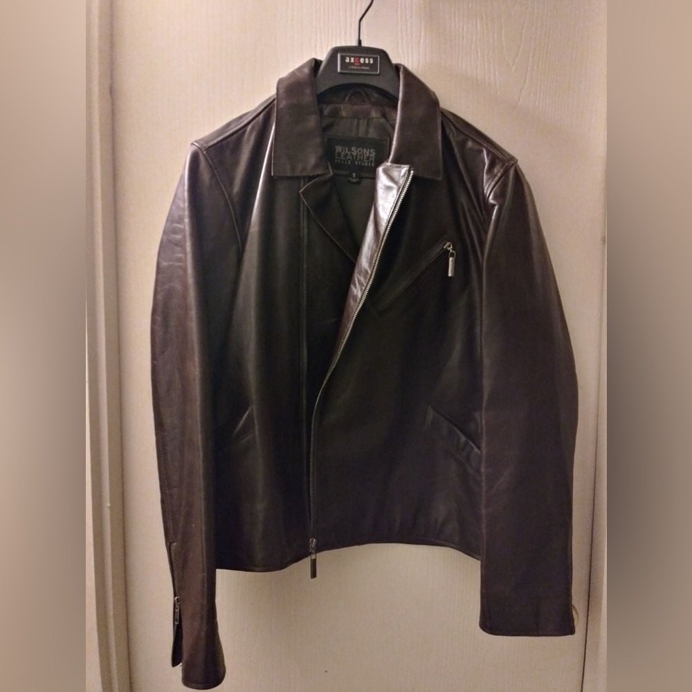 Mens Wilsons Leather Pelle Studio Coat Size S